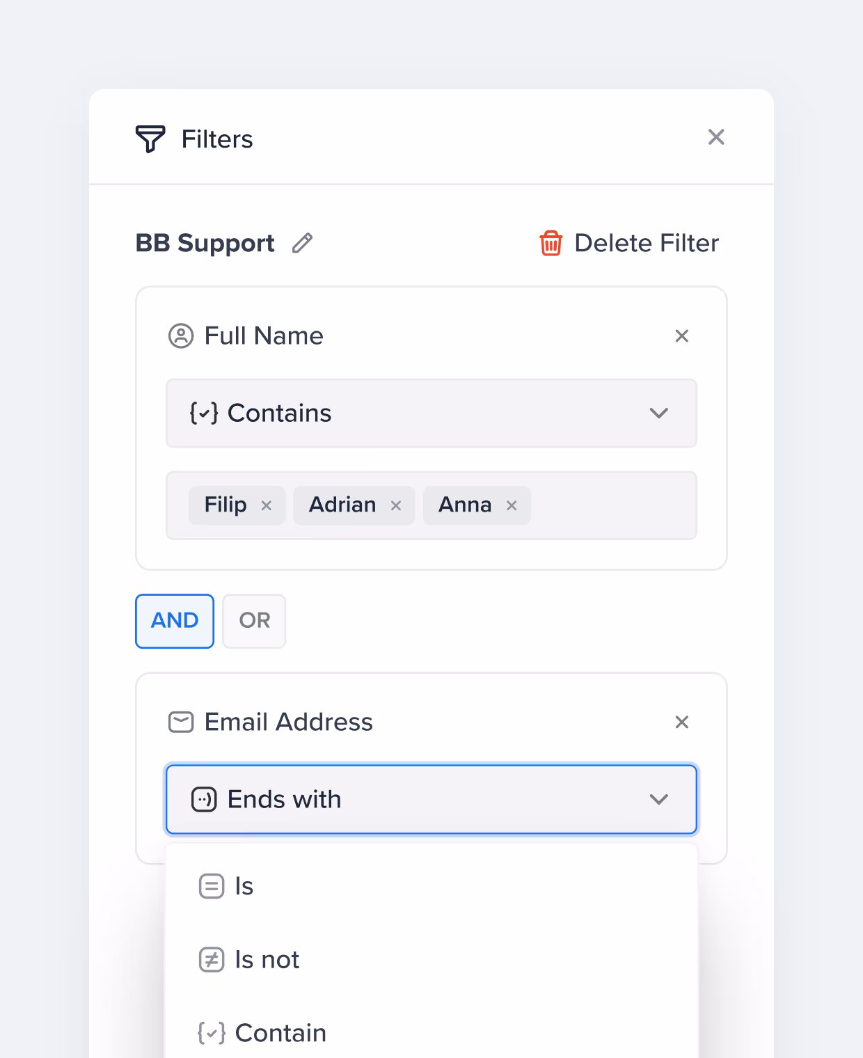 Crisp conversation filters