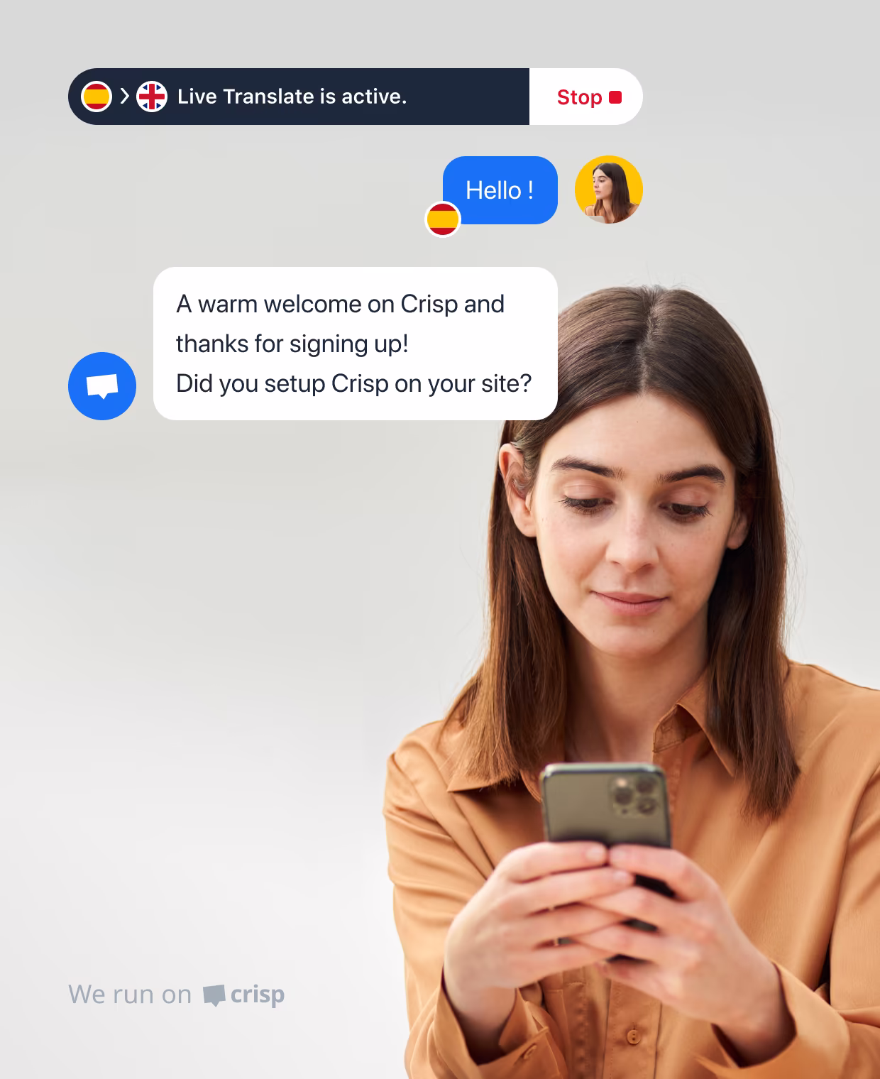 Portrait used in Crisp product and brand screens