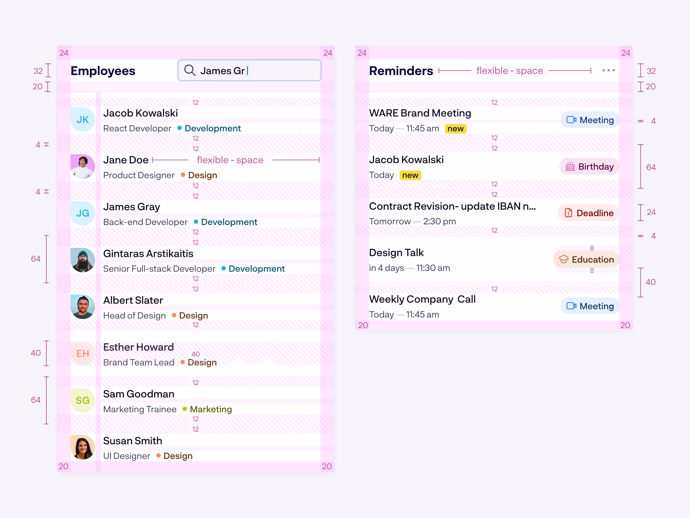 Rock HR platform interface