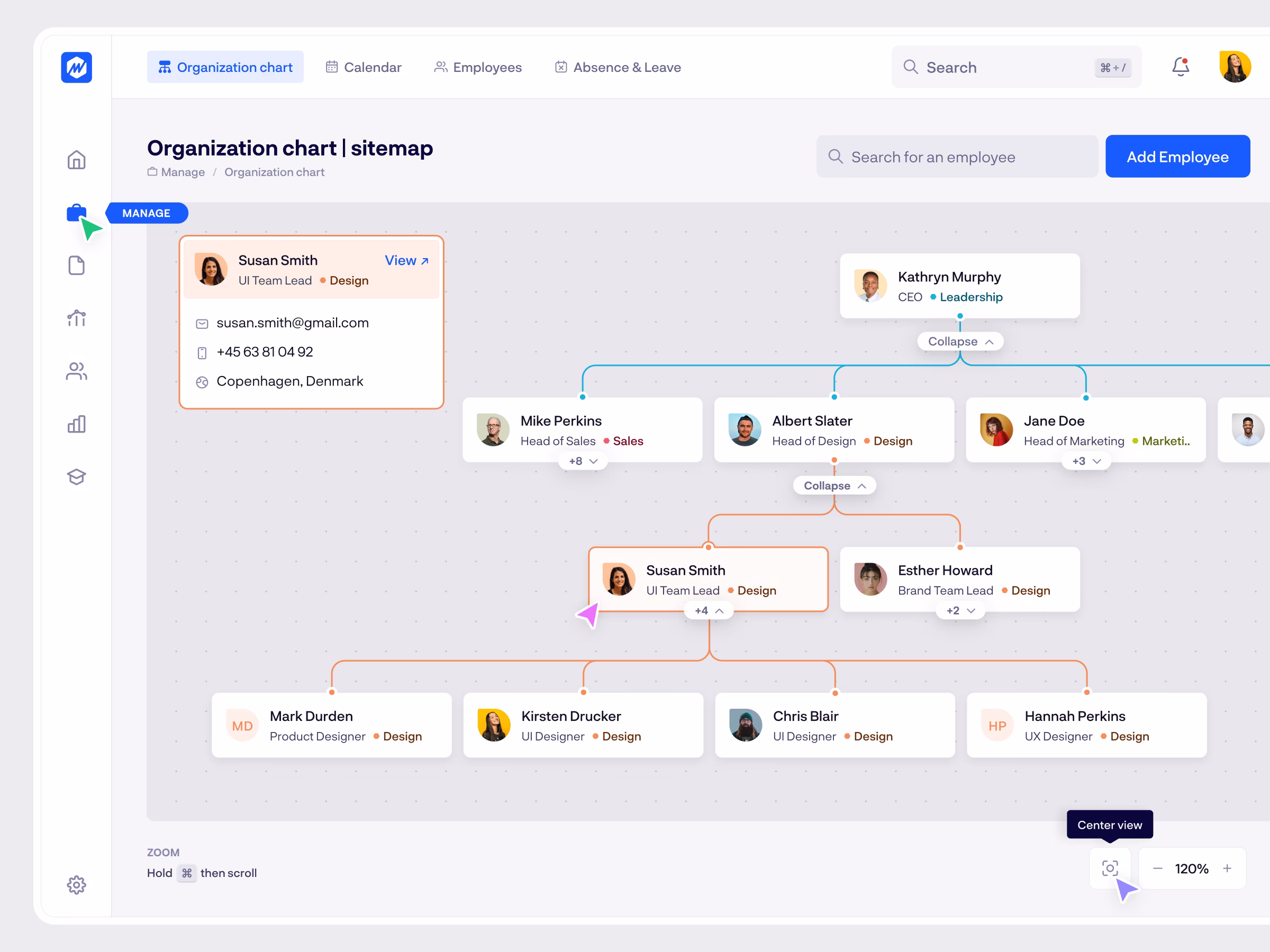 Rock HR platform interface