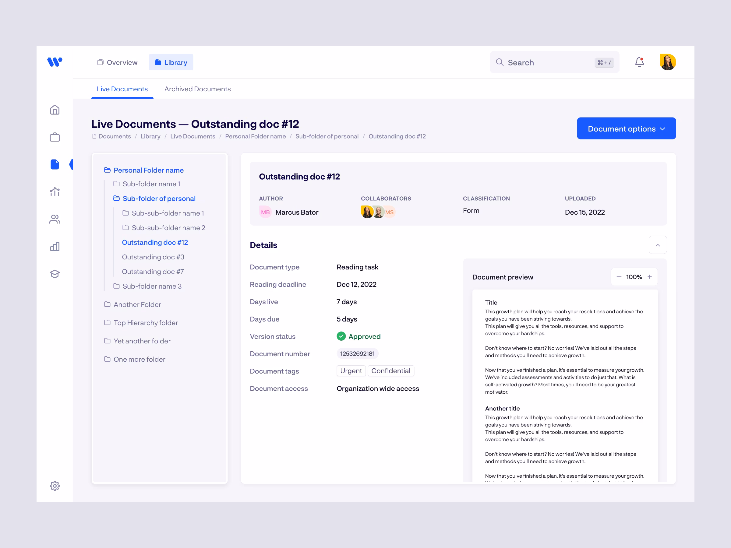 Rock HR platform interface