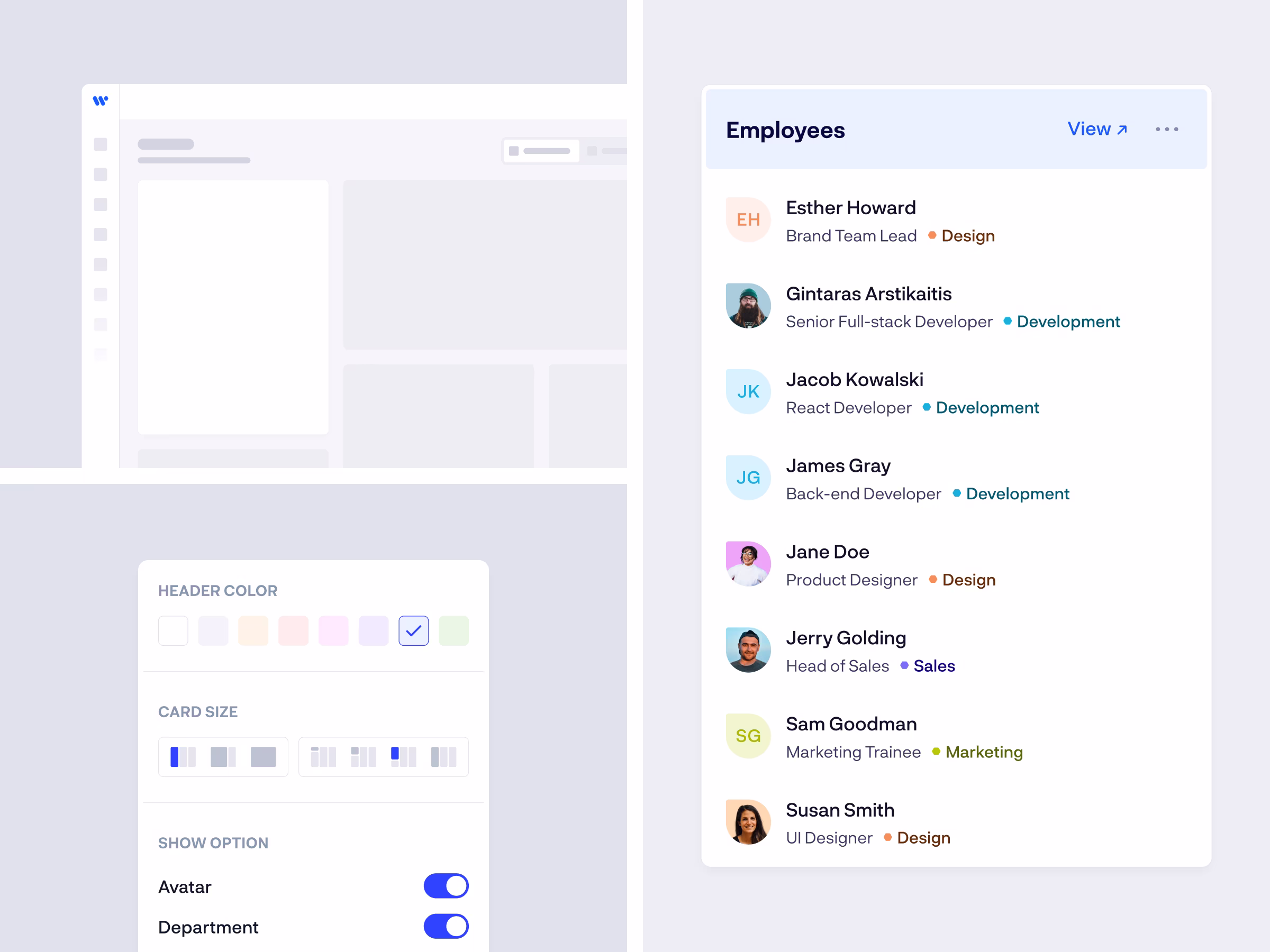 Rock HR platform interface
